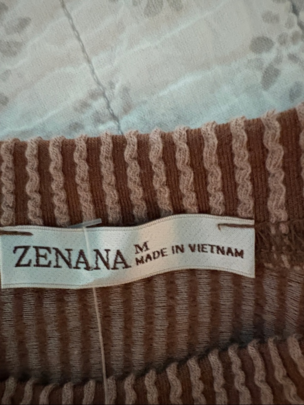 Zenana Outfitters Brown Waffle Knit Short Set - Picture 2 of 6